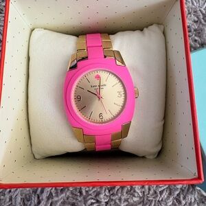 Kate Spade Vibrant Pink and Gold Timepiece